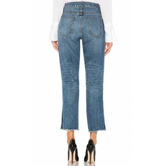 Hudson Forgiver Riley Luxe Crop Jean Raw Hem Side Slits 27 ^ 3 for 20 - Picture 5 of 7